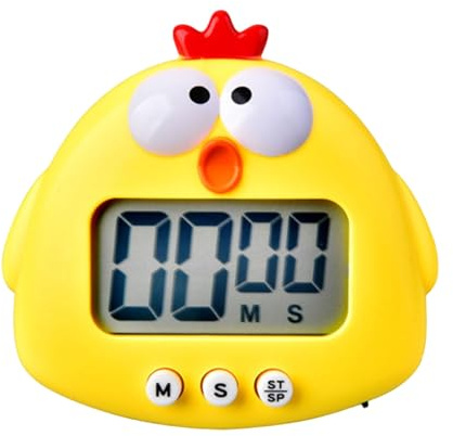 Digital magnetic kitchen teacher supplies cute timers, Large Screen Digital Kitchen Timer, for classroom toddler visual countdown kids cooking with alarm for Egg, Toothbrush, Office, Classroom, Kids