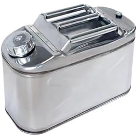 Jerrican Essence Réservoir de carburant en acier inoxydable 5L 10L, réservoir d'essence, tambour d'essence, voiture, moto, camion, voiture, réservoir de carburant avec tuyau d'huile Bidon Essence(10L)