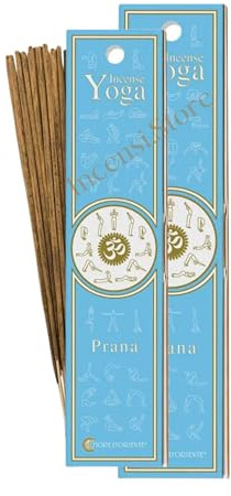 Incenso Naturale Prana | 2 Confezioni da 10 Stick – Aroma Fresco e Rigenerante | Lunga Durata per Yoga, Meditazione e Purificazione Energetica | Fiore d’Oriente