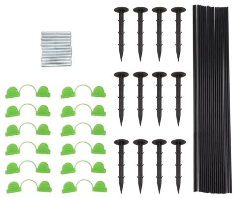Kit de tiges en Fibre de Verre pour Serre Système de Support de Jardin léger et pour Plates-Bandes surélevées et Tunnels de Culture Comprend 18 tiges en Fibre de Verre, 12 tuyaux