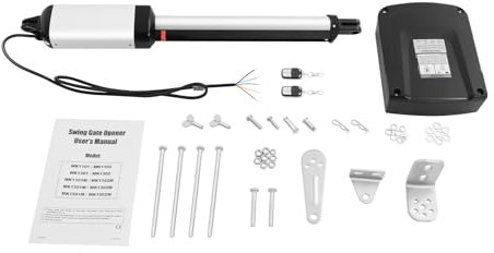 300 kg - Moteur automatique portail battant robuste avec 2 télécommandes - Entraînement de battre à bras à ressort