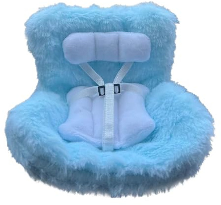 TocaFeank Seggiolino Auto delle Bambole con Morbido Cuscino Peloso | Sedili Sicurezza per Auto con Clip sfiato 'Aria per Bambole 10-17 cm Giocattolo | per Ornamenti Doll LOL for Fan, Collezionisti
