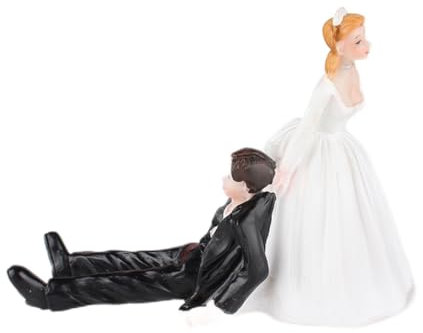 QUXVUIS Figurine Candele Decalcomanie per feste Torte Decorazione Stile occidentale Romantico Artigianato in resina Regali per festival Candela nuziale per lo sposo