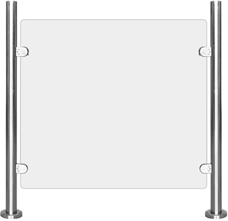 Acrylic Safety Swing Gate for Supermarkets Offices & Libraries - Metal Safety Gate for Warehouse & Store Entrance (50x90cm) - & Secure Access Control