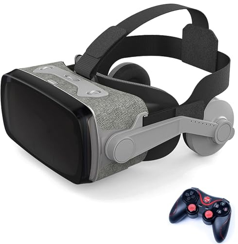 3D VR Gafas de Realidad Virtual, Gafas VR Auriculares con Lentes HD Anti luz Azul, Compatible con Smartphones de 4,7–6,6 Pulgadas, por Android/Phone, Regalo para niños y Familia(E)