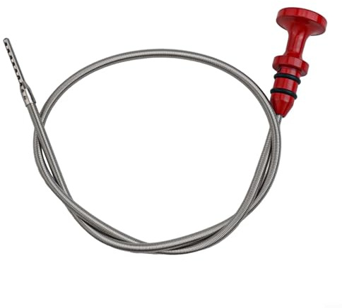 Zeroupshop Asta di livello dell'olio motore compatibile per BMW per MINI per Cooper R55 R56 R57 1.6L 2007-2016, plastica argento rosso sostituzione OEM 1143758597007