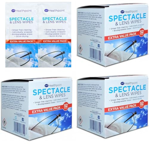 3X Individually Wrapped Lens Wipes – 156 Pack Glasses & Camera Lens Cleaner Wipes – Fast Drying, Streak-Free, No Scratch Cleaning for Eyeglasses, Screens, Phones & Optical Lenses