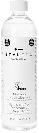 STYLPRO 500ml Unique Formula | Vegan | Makeup Brush Conditioning Cleanser | Makeup Brush Cleaner | Removes Makeup, Dead Skin, Bacteria and Dirt from your Makeup Brushes |Free from Alcohol and Parabens