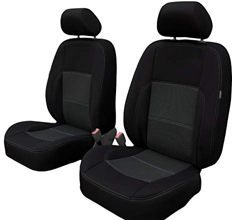 ERJOT Vordersitzbezüge Erjot2010 Sitzbezüge kompatibel mit VW T5 Schonbezüge Autositzbezüge Schwarz Massgefertigte Velour