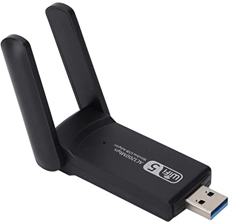 ciciglow USB-WLAN-Adapter,Wireless-Netzwerkadapter für Desktop-Laptop-PC 1200Mbps Dual Band 2,4Ghz/5Ghz Wi-Fi-Dongle mit Externer Antenne Kompatibel mit 10/8/7/XP/Vista/OS X