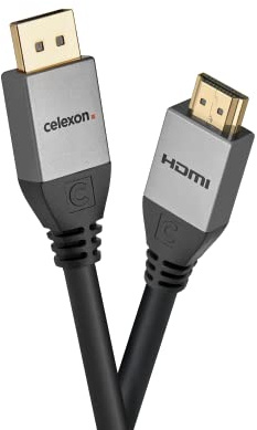 celexon DisplayPort auf HDMI Kabel 4K 5,0m - Professional Line