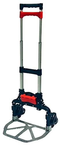 Magna Cart Stair Climbing 6-Wheel Folding Aluminum Hand Truck Dolly Cart with Tote Attachment Ideal for Moving Boxes, Groceries, Heavy Equipment, Red