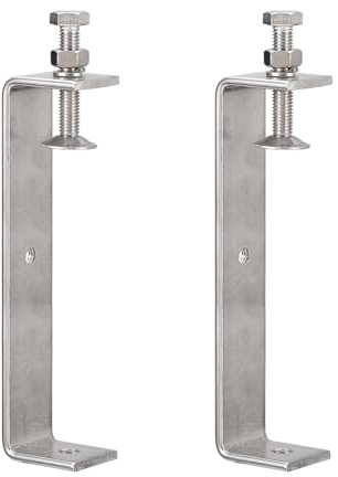 Awclub 2 Pack 304 Stainless Steel C Clamps with 130mm/5.12 Stable Wide Jaw Opening Tiger Clamp for Woodworking Welding Construction Household Mount