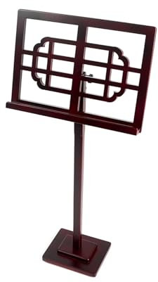 YIORYO Notenständer, tragbarer Notenhalter aus Holz im Vintage-Stil, Notenständer for Chor, Kirche, Band, Klassenzimmer (Grey : B)