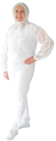 50x ARNOMED® Combinaison Jetable XXL Extra Fort, Combinaison Travail Homme & Femme Sécurité, Combinaison Jetable de Peintre & Bâtiment, Combinaison de Protection & Amiantée, (Blanc)