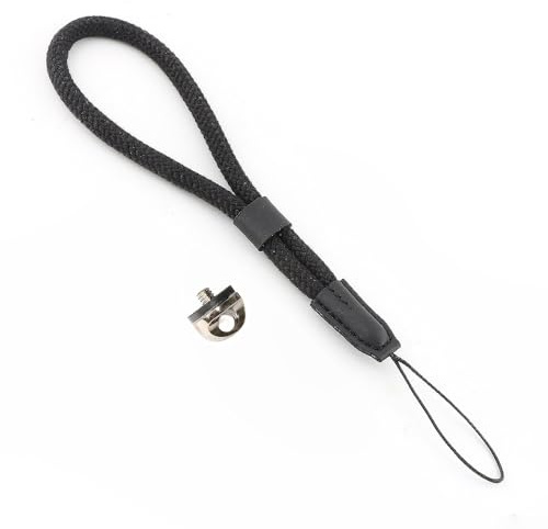 Keabroir Camera Wrist Hand Strap Soft Cotton Lanyard String Rope compatible for Sony A6700 A6600 A6500 A6400 A6300 A6100 A6000 Mirrorless Cameras Action Camera Selfie Stick - Black