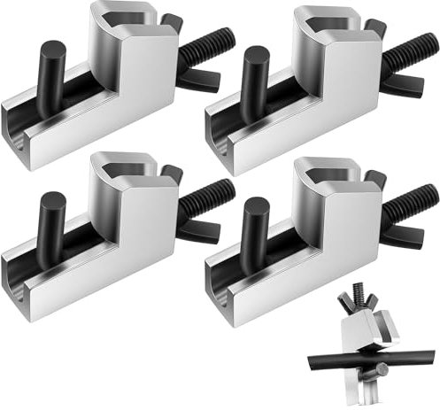 4 Pack Brake Line Clamps, Metal Hose Pinch Pliers, Fuel Line Clamp Suitable for Flexible Hoses, Fuel and Gas Lines, Hose Pinch off Pliers for Up to 1 Inch Diameter, Without Damaging Lines