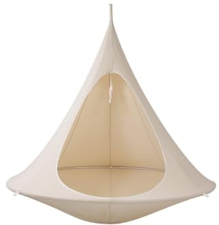 Swing Chair Hanging Hammock Seat Chair Heavy Duty 1200d Waterproof Oxford Cloth Foldable Sunshade Hammock Chair Easy To Install For Indoor Patio Garden Yard 100 * 110cm Beige