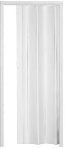 Paluplus Porta a Soffietto in PVC, Misura 215x84 cm, Spessore 3 cm, Senza Serratura con Chiusura Magnetica, Porta Interna con Maniglia -2710F (Bianco)