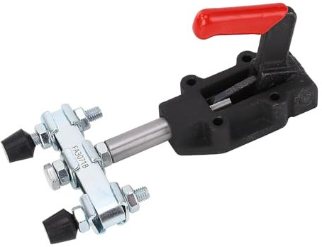 Abrazadera de Palanca de Doble Extremo, Liberación Rápida, Abrazadera de Empuje y Tracción con Fuerza de Sujeción de 600 Kg para Soldar, Taladrar, Esmerilar, Material de Acero Al