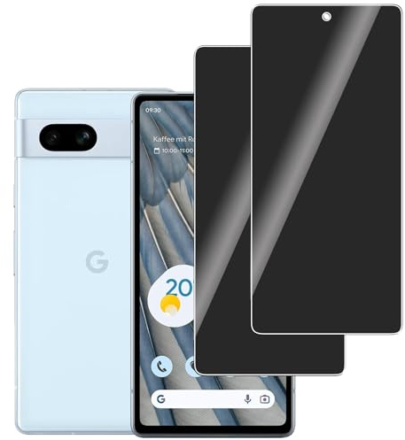 LERINNA 2 Stück für Panzerglas Privatbildschirm für Google Pixel 7a, Anti-Spy,9H Härte temperglas, Anti-Kratzen, Sichtschutz Schutzfolie für Google Pixel 7a