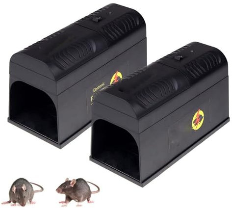 Electric Mouse Trap,Reusable High Voltage Rodent Killer,Pest Control Device for Mice and Rats - Safe and Humane Catching Solution