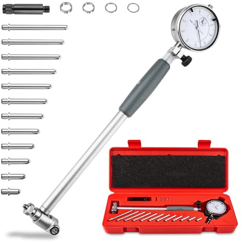 Precision Bore Gauge Set 2-6 Range, 0.001 Accuracy, Bore Gauge for Engine Cylinder Measurement, Cylinder Wear& Out-of-Round Measurement Tool for Automotive Engine Machining, Industrial Maintenance