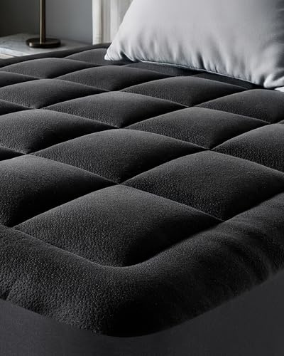 Schwarz Cloud Comfort Matratzen Topper – Ultraweicher, atmungsaktiver und kühlender Schutz aus Bambusviskose – 180x200cm, optimale Liegehöhe