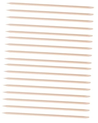 TOVINANNA Lot de 200 Bâtonnets en Bois Beige pour Manucure, Pousseur de Cuticules Double Tête, Outils de Manucure en Bois Faciles à Transporter pour Nail Art et Soin des Ongles