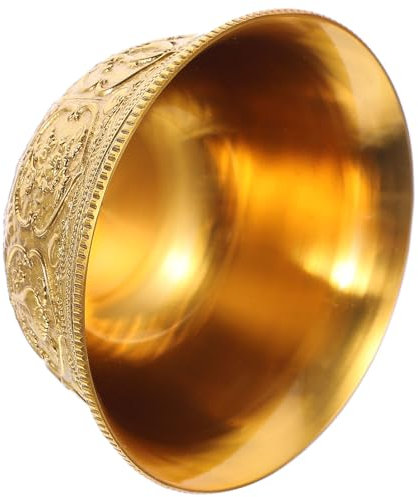 Zerodeko Coppa Rame per Meditazione Bicchiere Sacro per Resistente e Portatile per Offerte Cibo e Decorazione per Altarini e Pratiche Spirituali