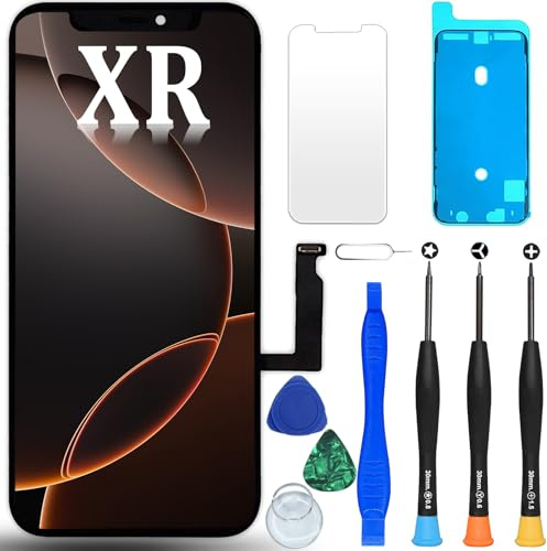 DIGI4U Pantalla para iPhone XR, 6,1'' Pulgadas FHD Truetone Face ID Pantalla LCD para iPhone XR Digitalizador táctil con Herramientas de reparación