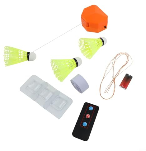 Niceminiwall Badminton-Trainer, Selbststudium, Indoor-Übung mit Federball, Übung für Kinder (3 Bälle)