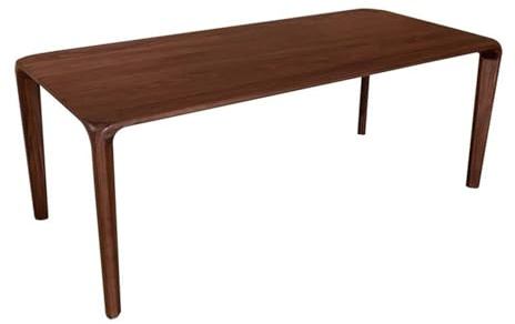 GLigeT Étude Table de Salle à Manger rectangulaire Moderne en Bois Massif, Bureau Minimaliste Noyer Noir Bureau(M)