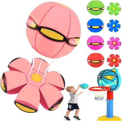 Pelota de Platillo Volador para Mascotas,Platillo Volador De Juguete para Mascotas,Pelota De Juguete para Perros Transformación Gratuita Pelota Perro Indestructible,para Lanzar,Entrenar (Azul claro)