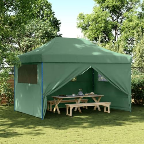 Nqyjm Tonnelle de Jardin Extérieur Tente de Réception Pliable Escamotable 4 Parois Latérales Vert, Pavillon Chapiteau pour Mariage, Fêtes, Camping Model 3