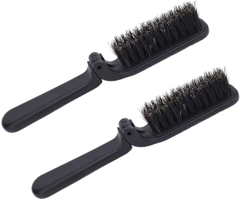 Dioche Skäggborste Skäggstyck Vikbar Skäggborste för Män - Premiumverktyg för Mustaschskötsel med Inbyggd Rengöringsborste - Lätt och Bärbar Sköttillbehör för Daglig Användning