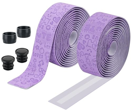 WEEROCK Fahrrad Lenkerband，Bicycle Handlebar Tape, Breathable Handlebar Tape, Bike Handlebar Tape (Lila)