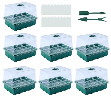 Vasi per Semenzaio con Coperchio - Contenitori per Semi con Cupola per Umidità - Celle per Propagazione Piantine - per Giardinieri Domestici, Agricoltori, Coltivatori in Serra, Appassionati e Principi