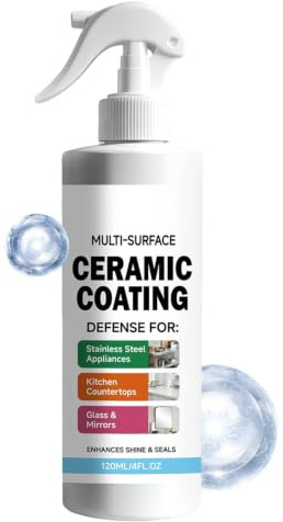 Home Ceramic Coating 120ml Shine Seal Sealant | Bathroom Cleaning Supplies for Kitchen Countertop Water Stove Cabinet Sink Tile Home Appliance Door