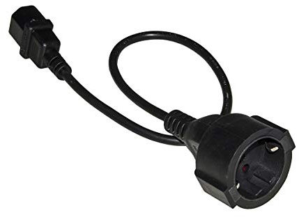 CAVO ADATTATORE DI ALIMENTAZIONE PRESA SCHUKO TEDESCA FEMMINA - IEC C14 MASCHIO CM 50