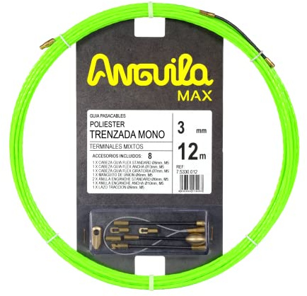 Anguila Max Guía Pasacables Tubos Estrechos Poliéster T.Mixtos ⌀3mm 12m