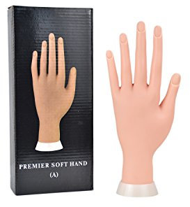 Main artificielle flexible et souple d’entraînement pour manucure et faux ongles