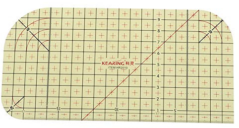 1Pcs Iron Hot Hemmer Press Ruler Easy to Hem Trifolding Measure, Hot Ironing Ruler Patchwork Tailor Craft DIY Sewing Supplies Measuring Tool