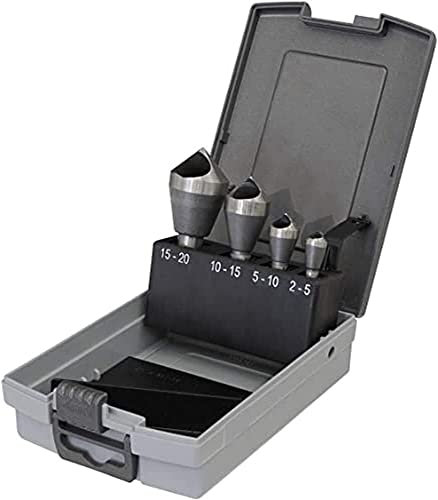 Sealey CSSET4O 4pc 90° Slotted Deburring Countersink Drill Bit Set