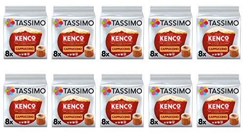Tassimo Kenco Cappuccino Coffee Pods - 10 Packs (80 Drinks)