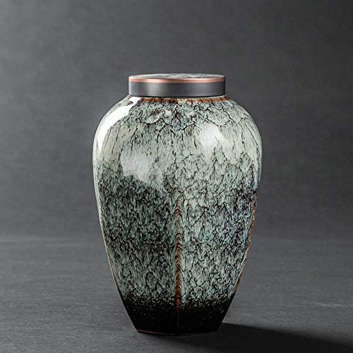 Barattoli Cucina Cremazione Urn for Ceneri umane - Adatto a Cimitero di sepoltura o di nicchia - Fatto a Mano in Ceramica - Grandi Misura Il Formato Resti di Adulti Fino a 200 libbre 10/10