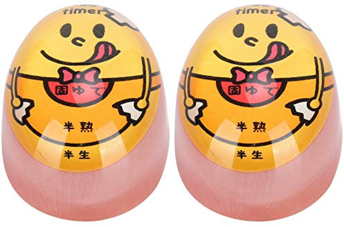 Kitchen Timer, 2pcs Compact Design Reused Eggtimer Color Changing Resin for Soft‑Boiled/Boiled Egg Cook Supplies Soft‑Boiled Egg or Hard‑Boiled
