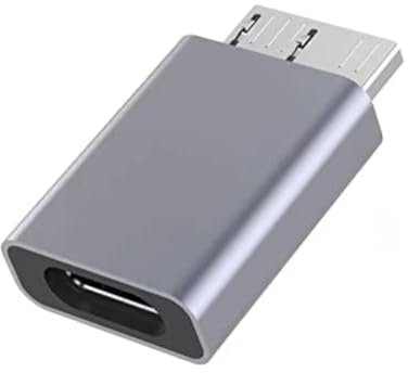 PremiumCord USB-C 3.2 Gen1 Adapter F/M, USB Typ C Buchse auf USB Typ Micro 3.0 Stecker, SuperSpeed 5 Gbit/s, Aluminium, Farbe Space Gray