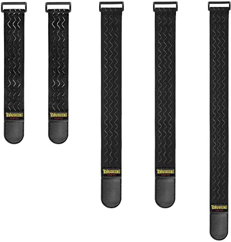 Trilancer Sangles Elastiques avec Bandes Anti-dérapantes, 3 Tailles (61/46/30cm x 5cm) Sangles Scratch Résistantes pour des Rallonges, Câbles, Cordes, Tuyaux d’Arrosage, Vélos, Organiser Votre Garage