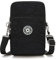 YKKJ Borsa a Tracolla，Borsetta Porta Cellulare，per Cellulare Piccola Borsa da Viaggio per Lavoro, Palestra, Corsa, Sport, Shopping（Nero）.
